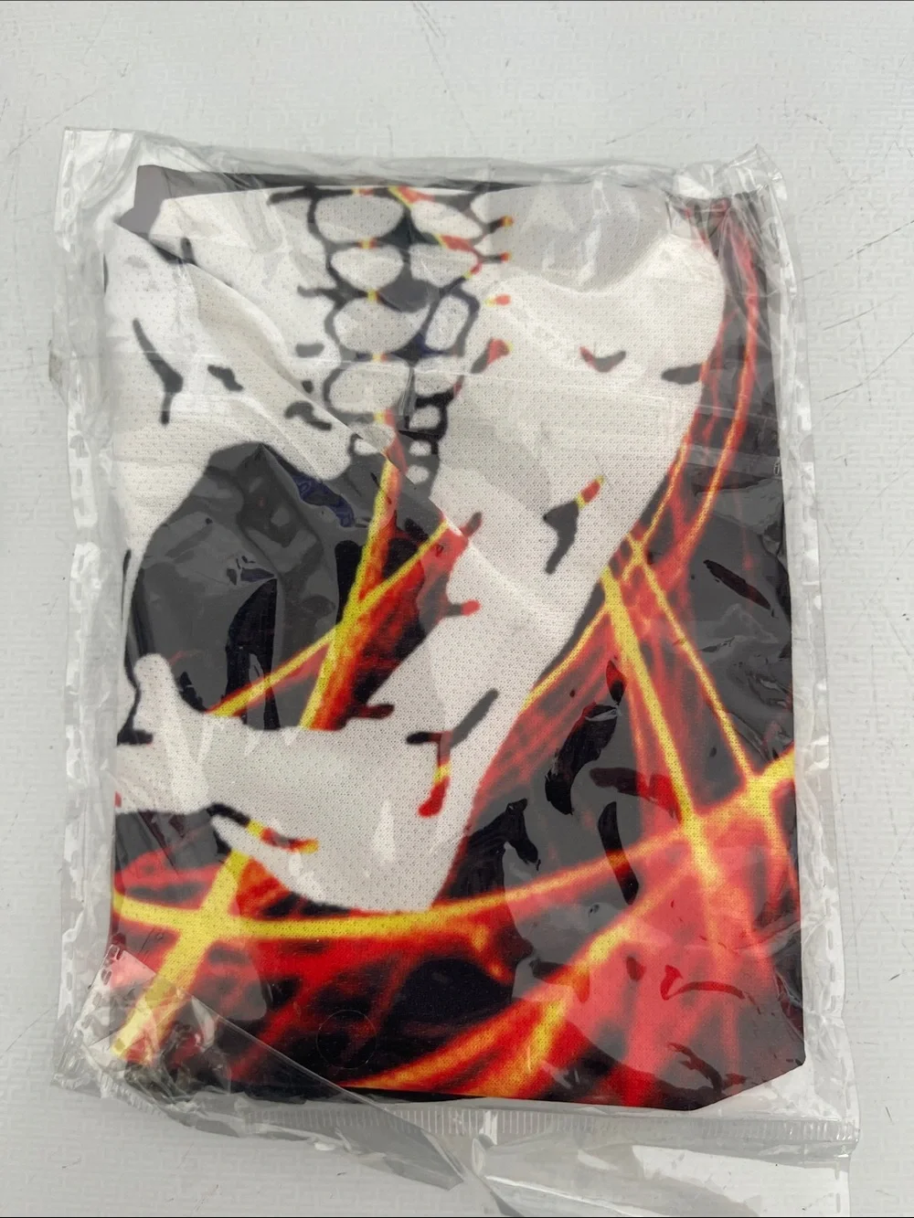 Unbranded Men's Skull Flame Balaclava Face Mask in Black and Red